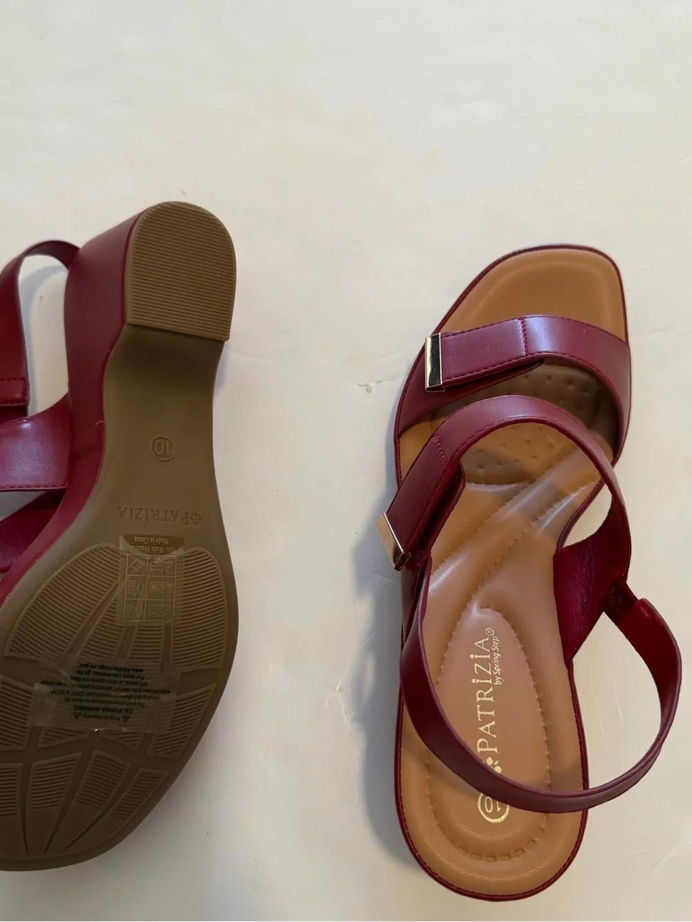 Patrizia Women's Burgundy Slingback Sandals